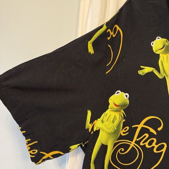 Disney Kermit the Frog Men’s XXL Button Up Shirt PBS Sesame Street The Muppets - Picture 7 of 13